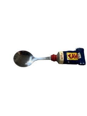 Swedish Kalles Kaviar Spoon - Swedish caviar spoon . Tube of Kalles saga form